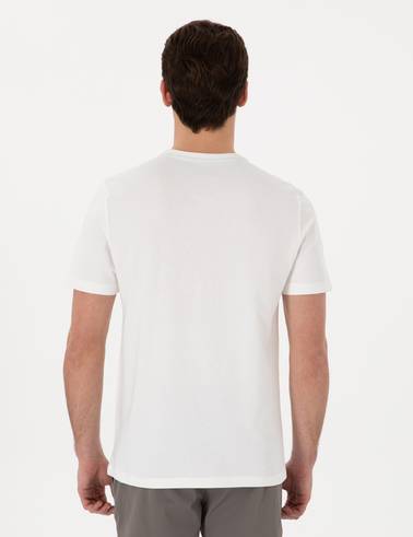 Ekru Regular Fit Isıya Duyarlı Renk Değiştiren Baskı Çerçeveli Tişört