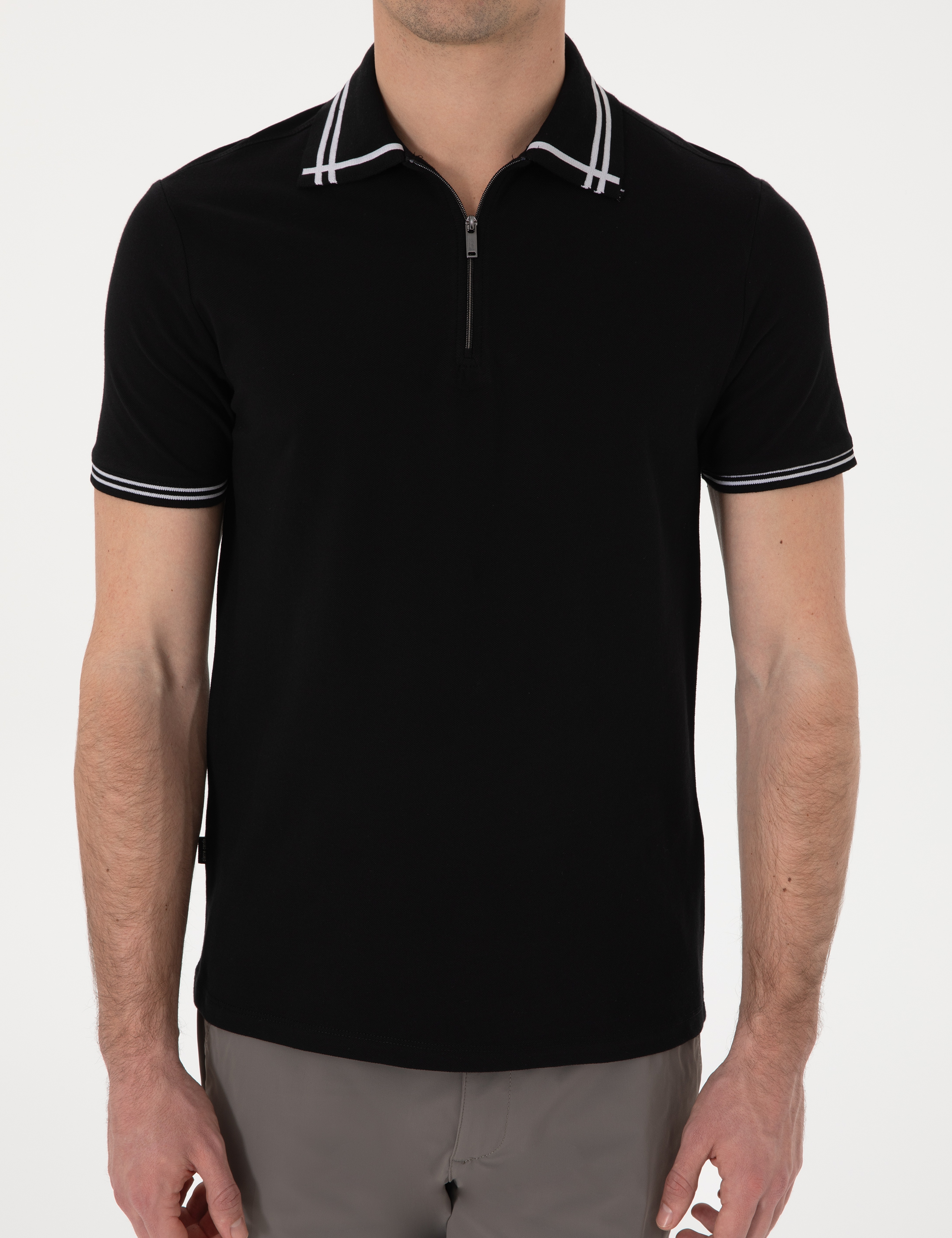 Siyah Slim Fit Tişört - Image 6