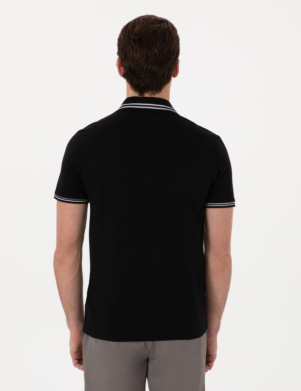 Siyah Slim Fit Tişört - 50302607037