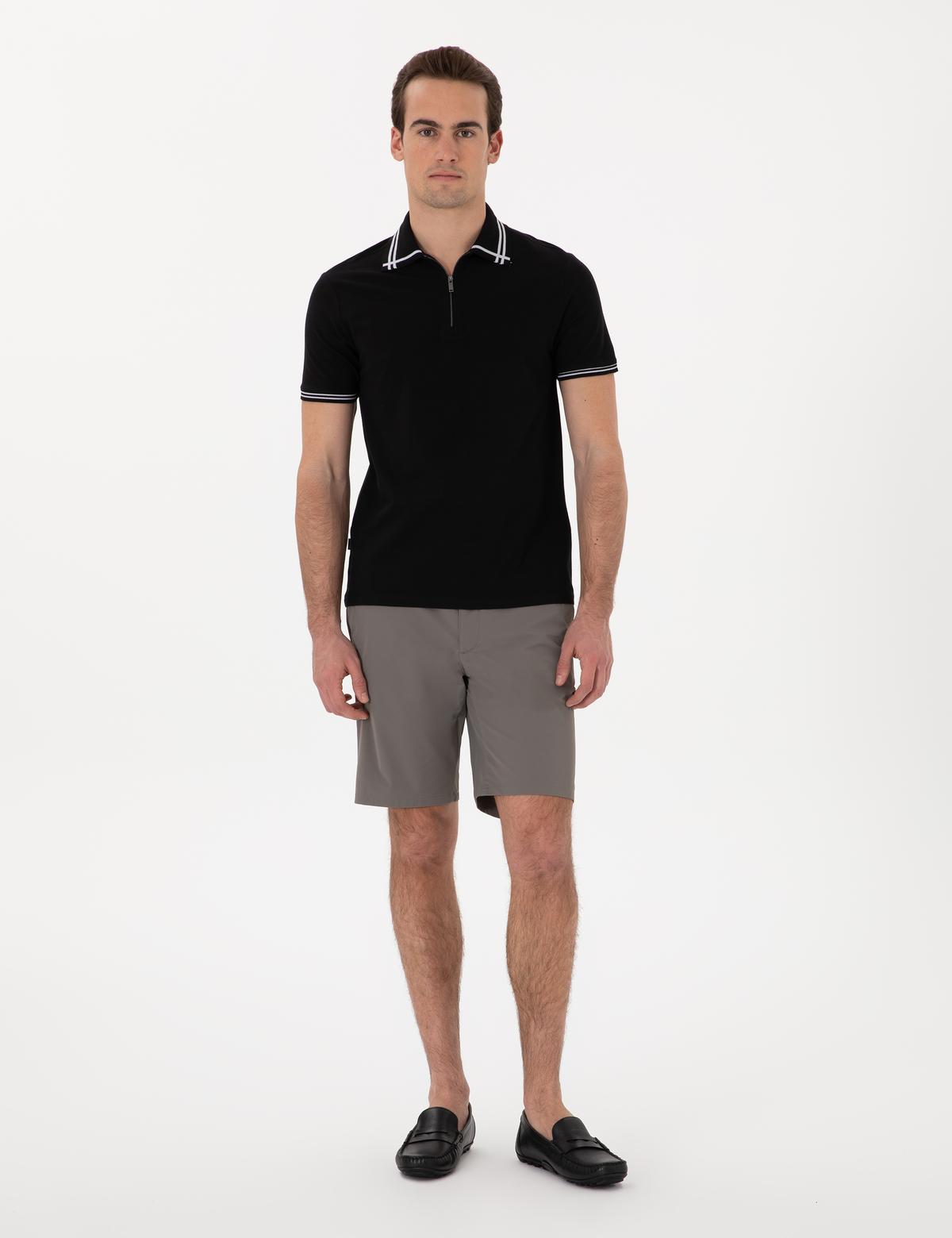 Siyah Slim Fit Tişört - 50302607037