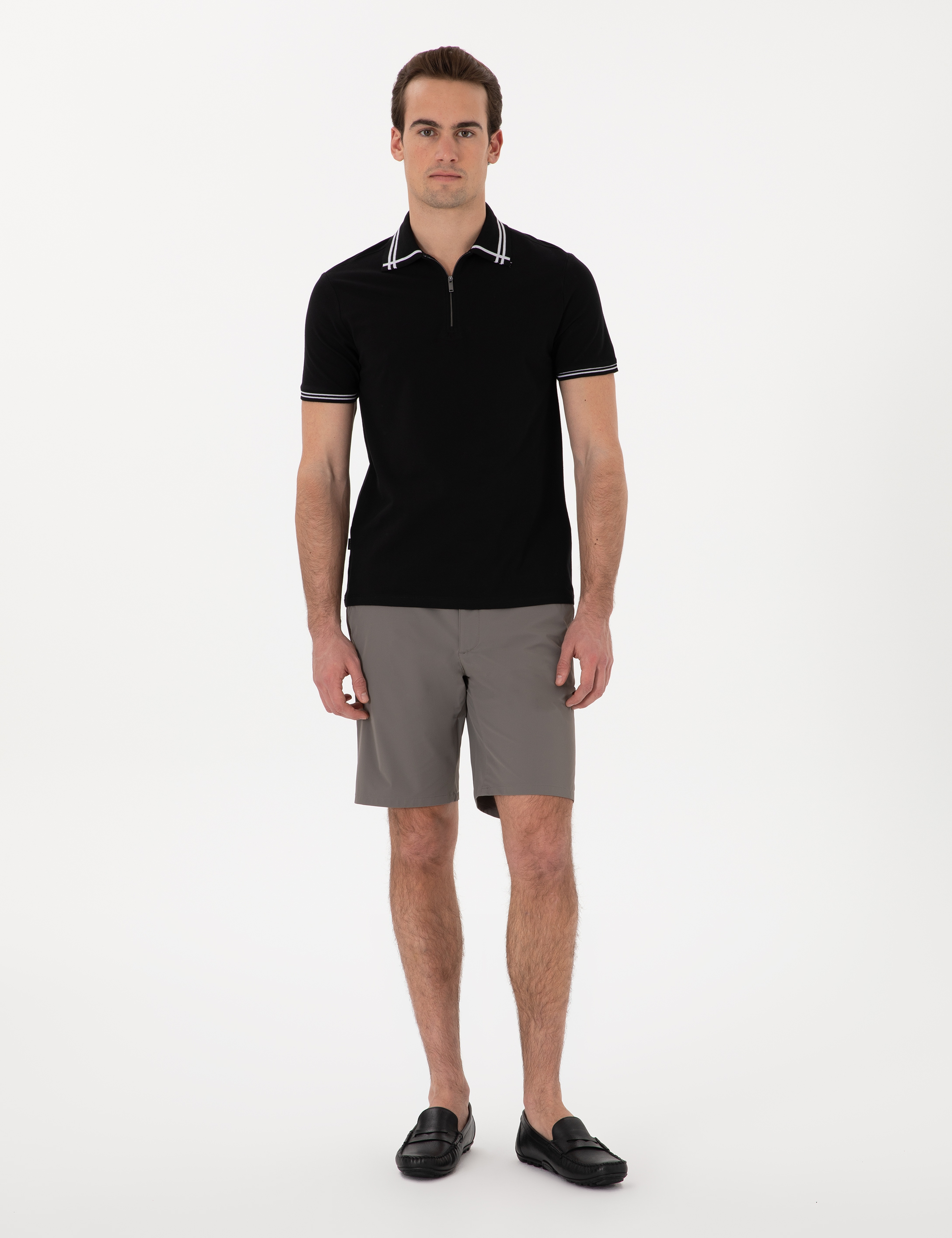 Siyah Slim Fit Tişört - Image 4
