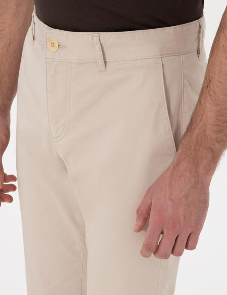 Bej Regular Fit Basic Kanvas Pantolon - 50305473108