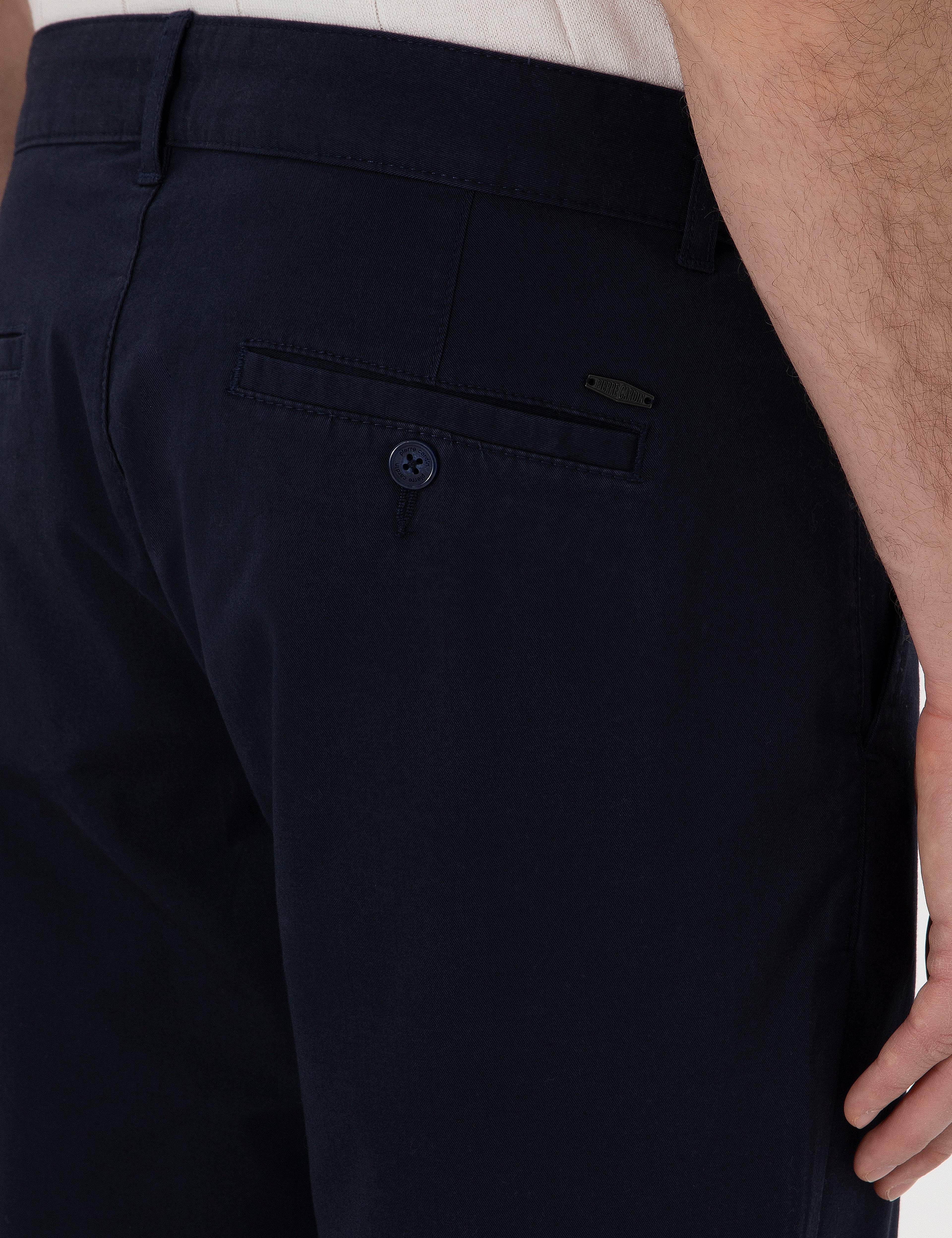 Lacivert Regular Fit Basic Kanvas Pantolon - Image 6