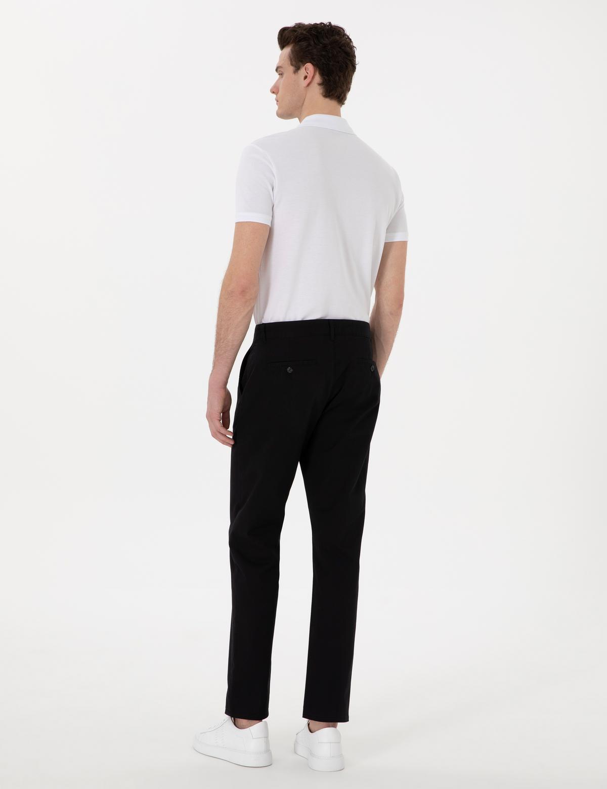 Siyah Regular Fit Basic Kanvas Pantolon - 50308105030