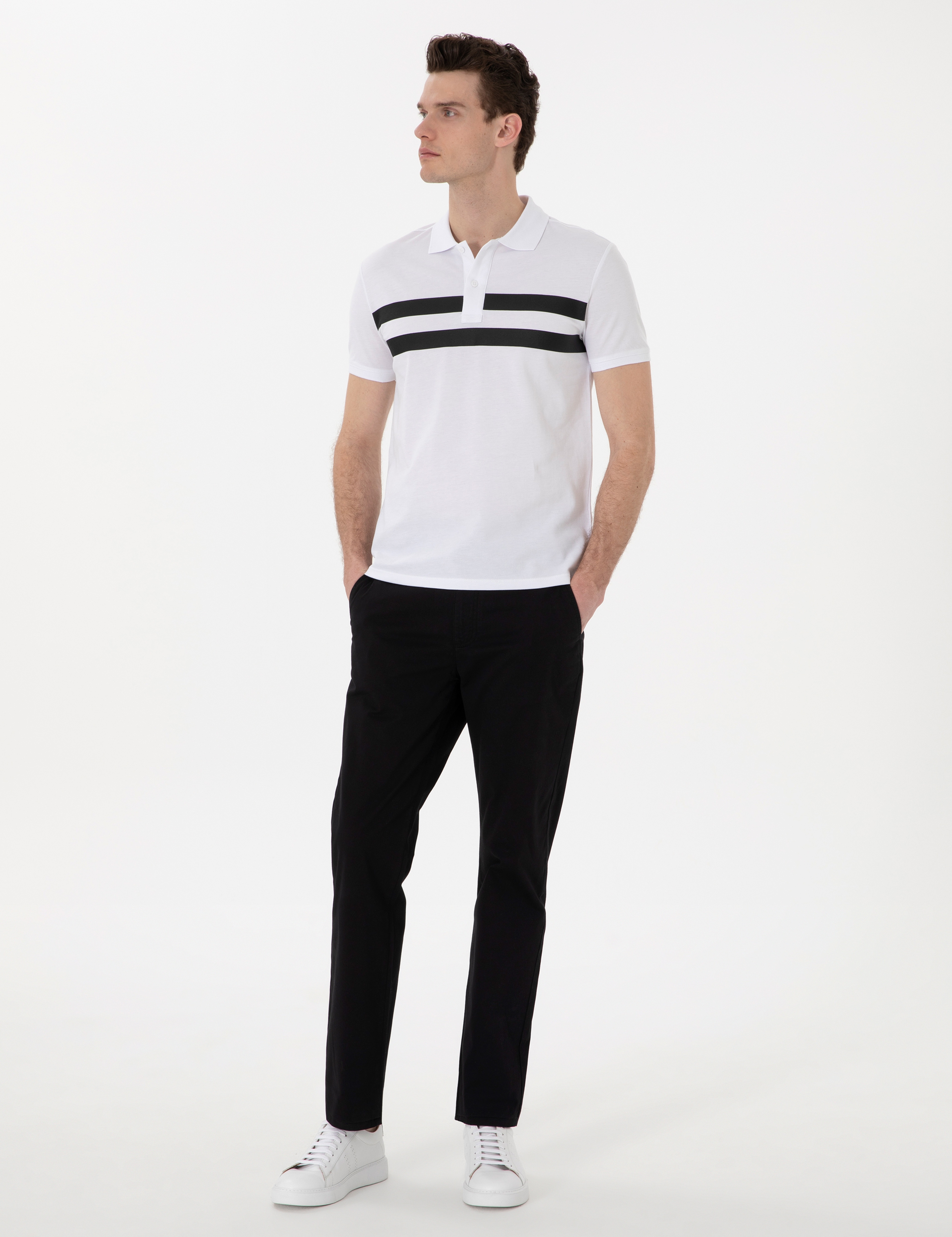 Siyah Regular Fit Basic Kanvas Pantolon - Image 3