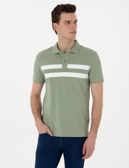 Yeşil Slim Fit Tişört - 50310154026