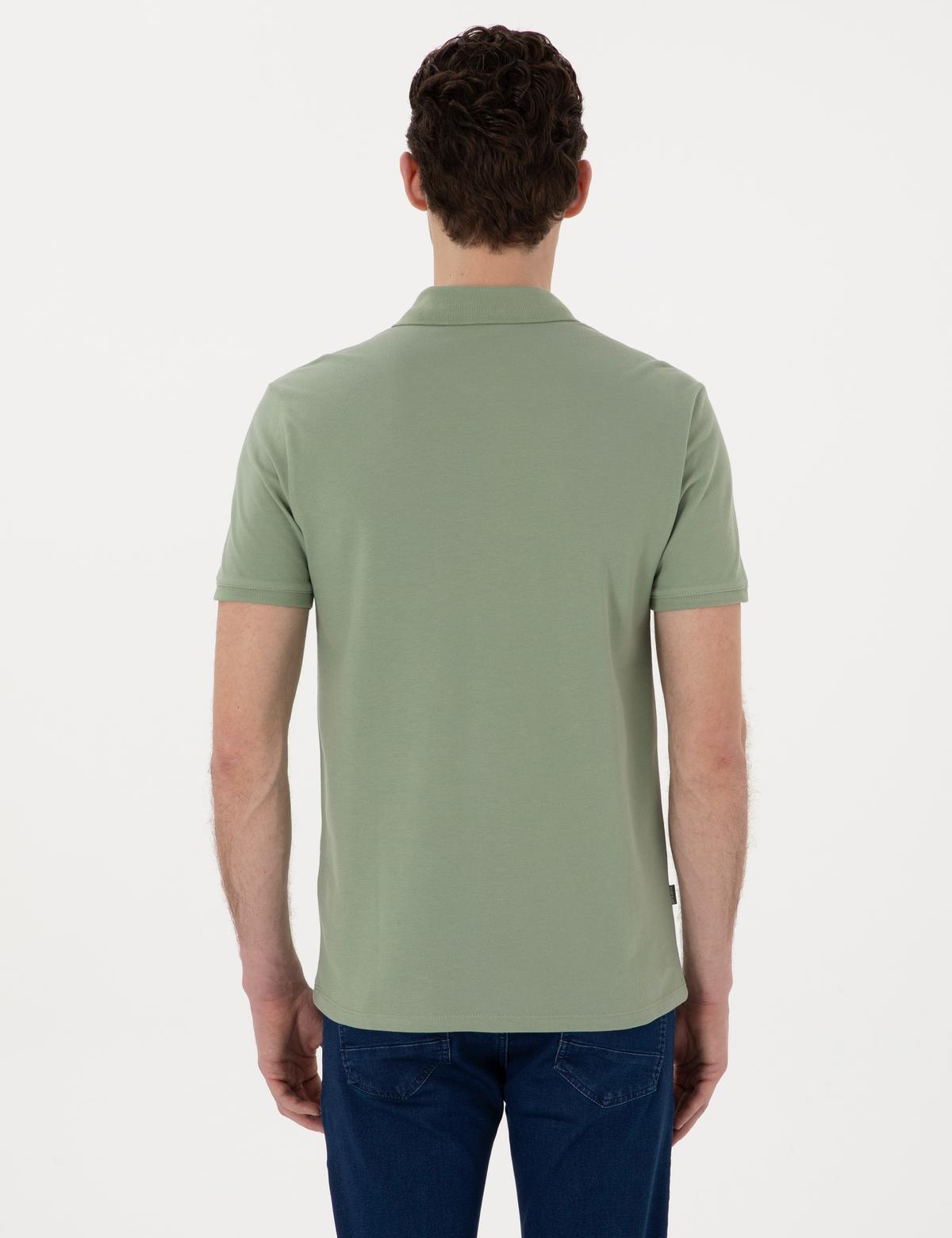 Yeşil Slim Fit Tişört - 50310154026