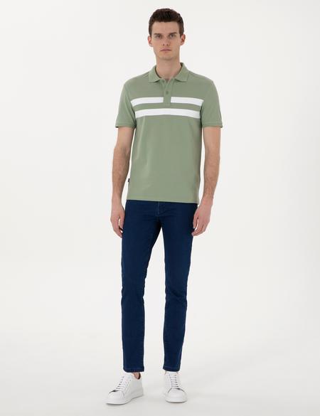 Yeşil Slim Fit Tişört - 50310154026