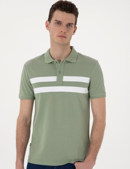 Yeşil Slim Fit Tişört - 50310154026