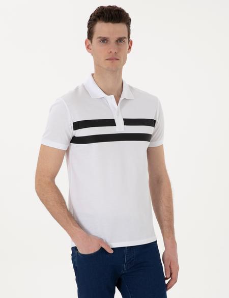 Beyaz Slim Fit Tişört - 50310154028