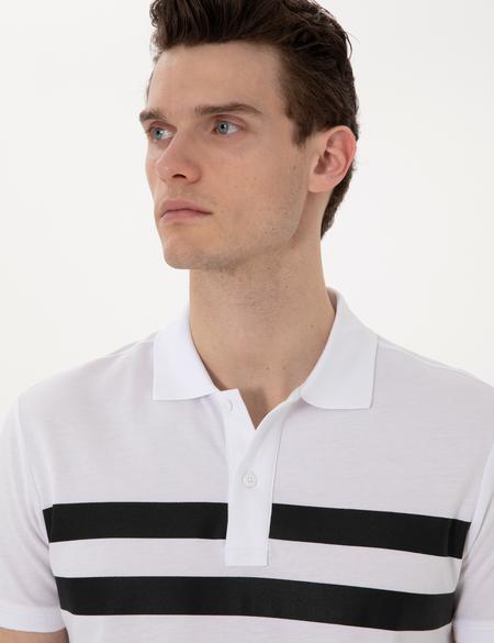 Beyaz Slim Fit Tişört - 50310154028