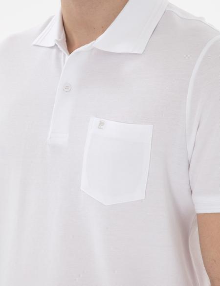 Beyaz Regular Fit %100 Pamuk Polo Yaka Basic Tişört - 50306552011