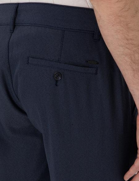 Lacivert Slim Fit Beli Lastikli Kanvas Pantolon - 50308092179