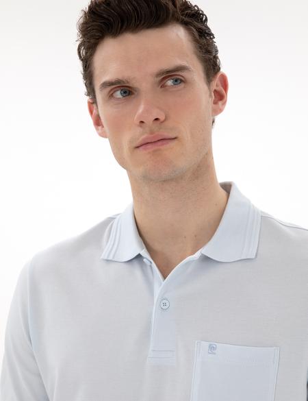 Açık Mavi Regular Fit %100 Pamuk Polo Yaka Basic Tişört - 50306552078