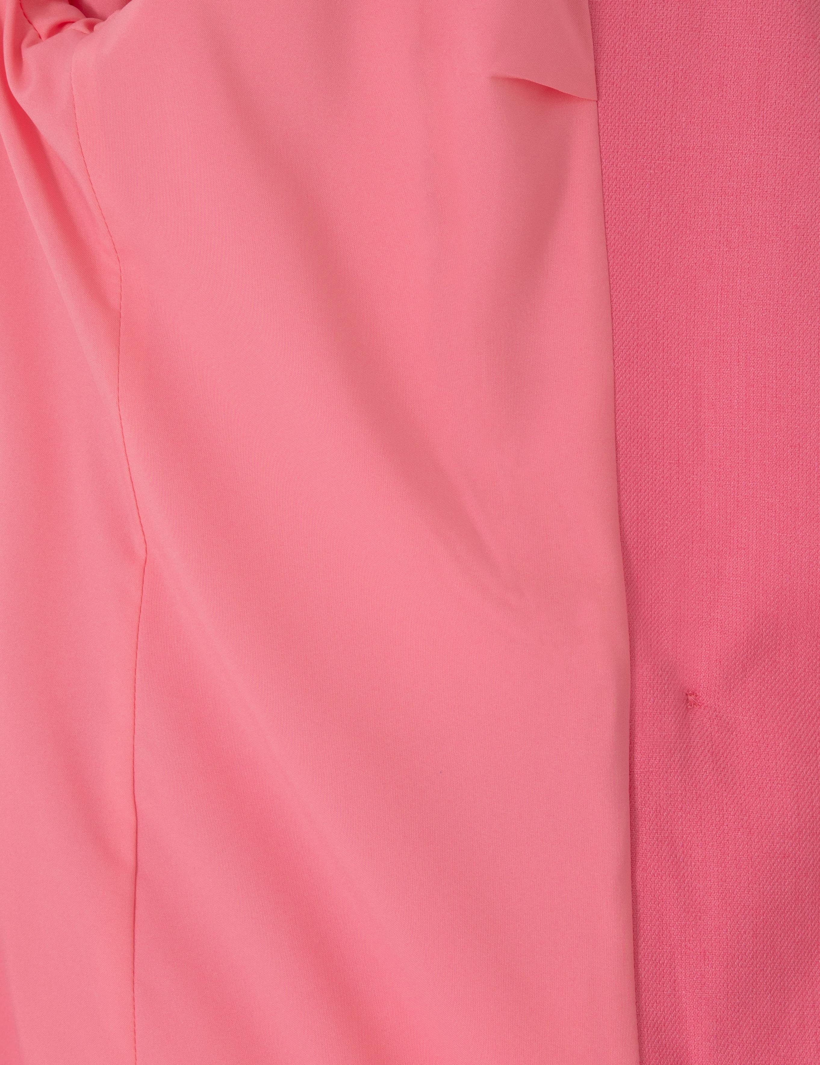 Pembe Comfort Fit keten Ceket