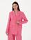 Pembe Comfort Fit keten Ceket