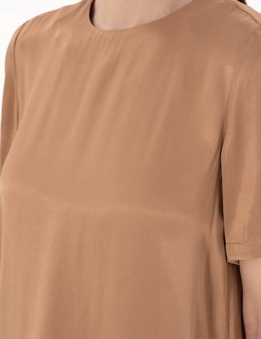 Kahverengi Comfort Fit Bluz