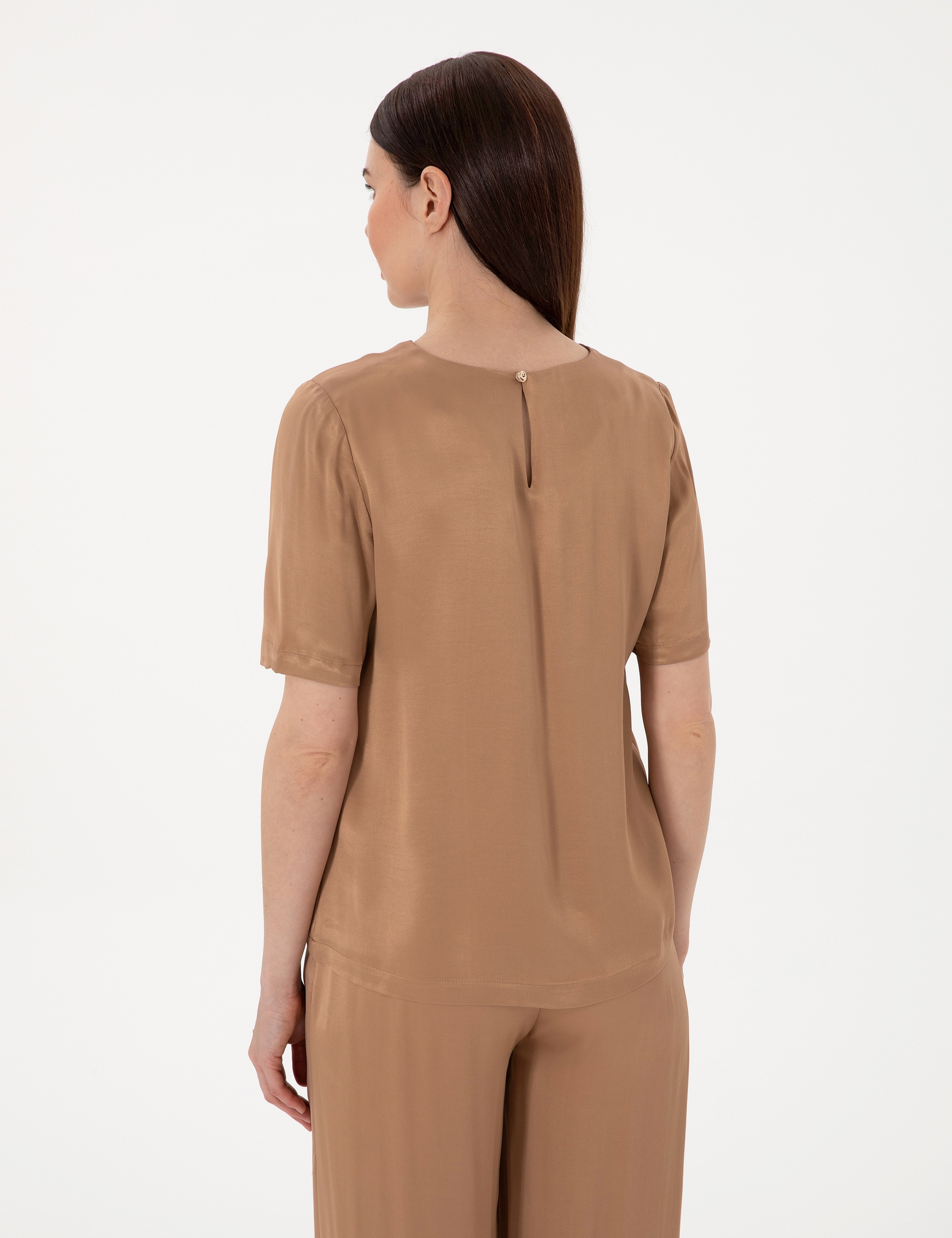 Kahverengi Comfort Fit Bluz - Image 5