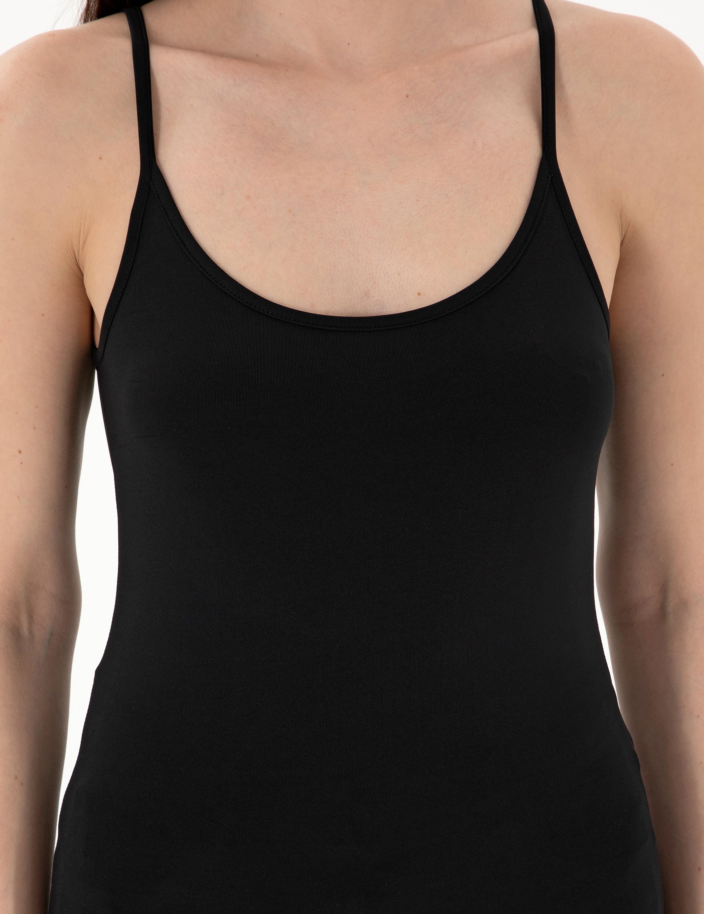 Siyah Ex. Slim Fit Örme Bluz