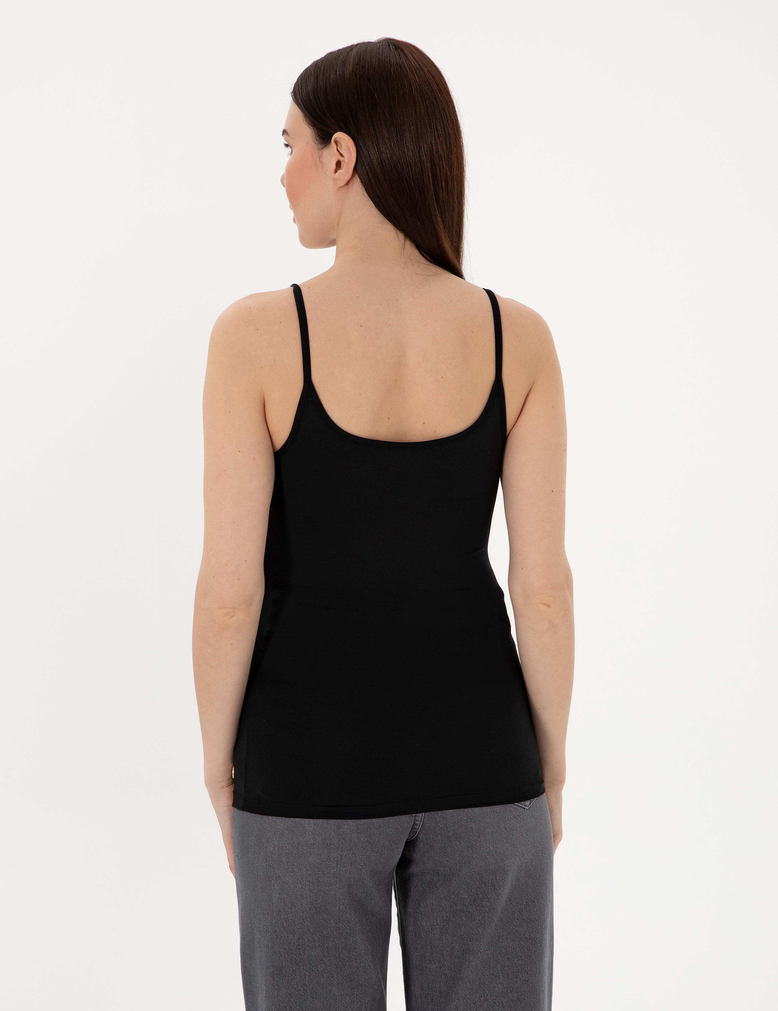 Siyah Ex. Slim Fit Örme Bluz