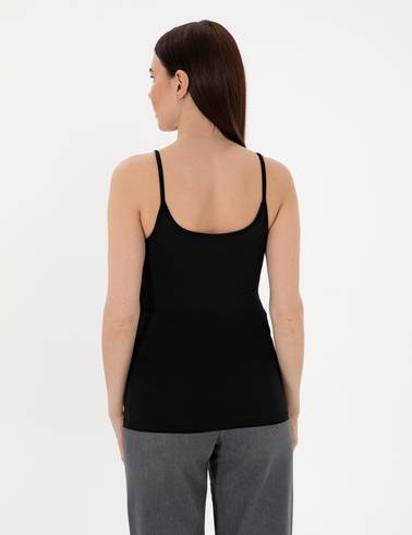 Siyah Ex. Slim Fit Örme Bluz