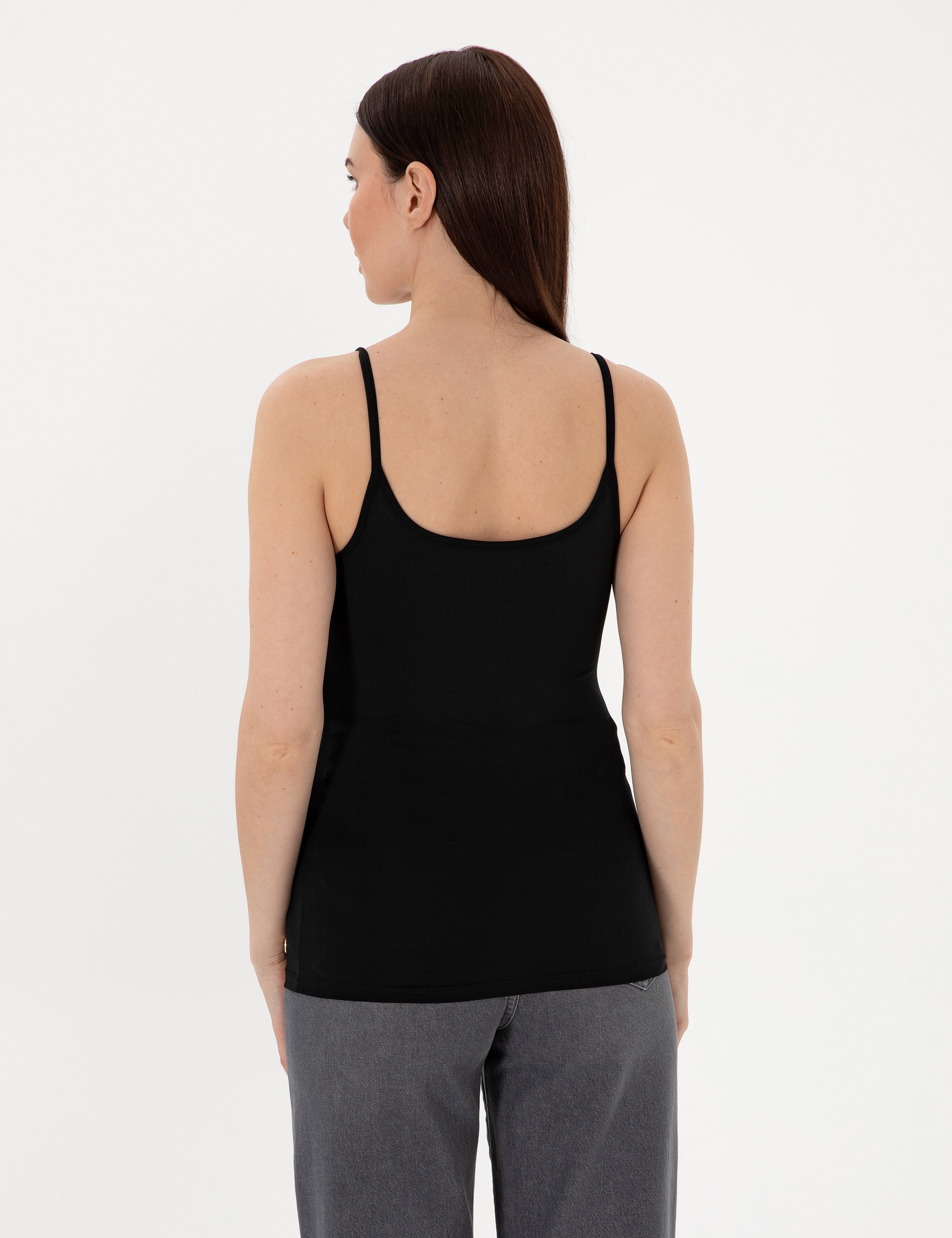 Siyah Extra Slim Fit Örme Bluz