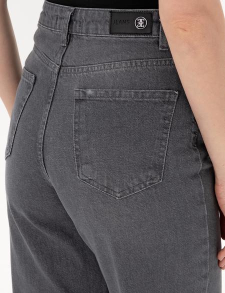 Antrasit High Waist Flare Fit Jean Pantolon - 50307839012