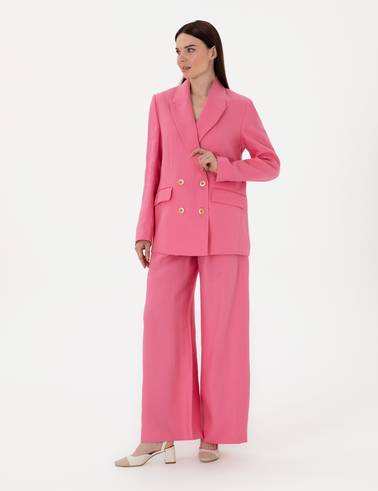 Pembe Keten Pantolon