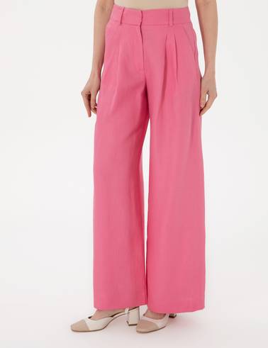 Pembe Keten Pantolon