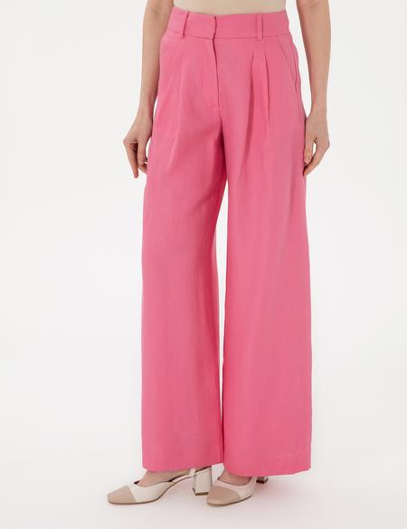 Pembe Keten Pantolon - 50299986013
