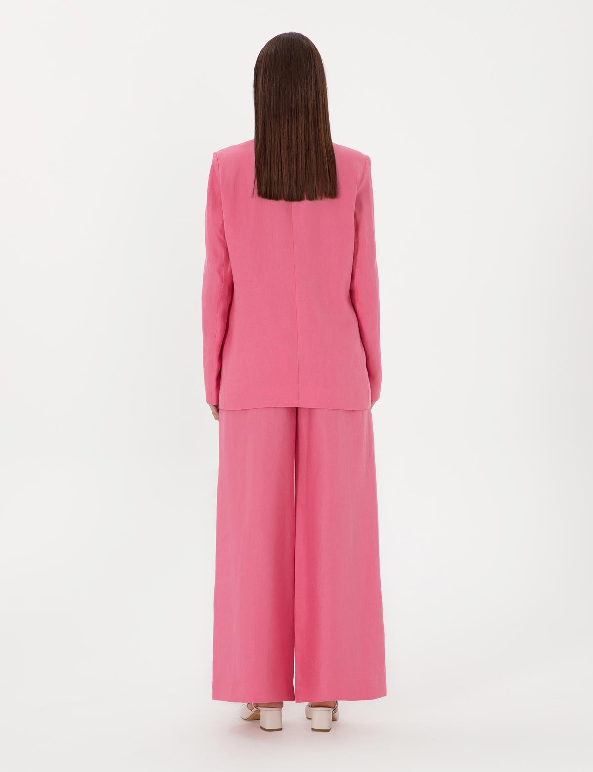 Pembe Keten Pantolon - 50299986013