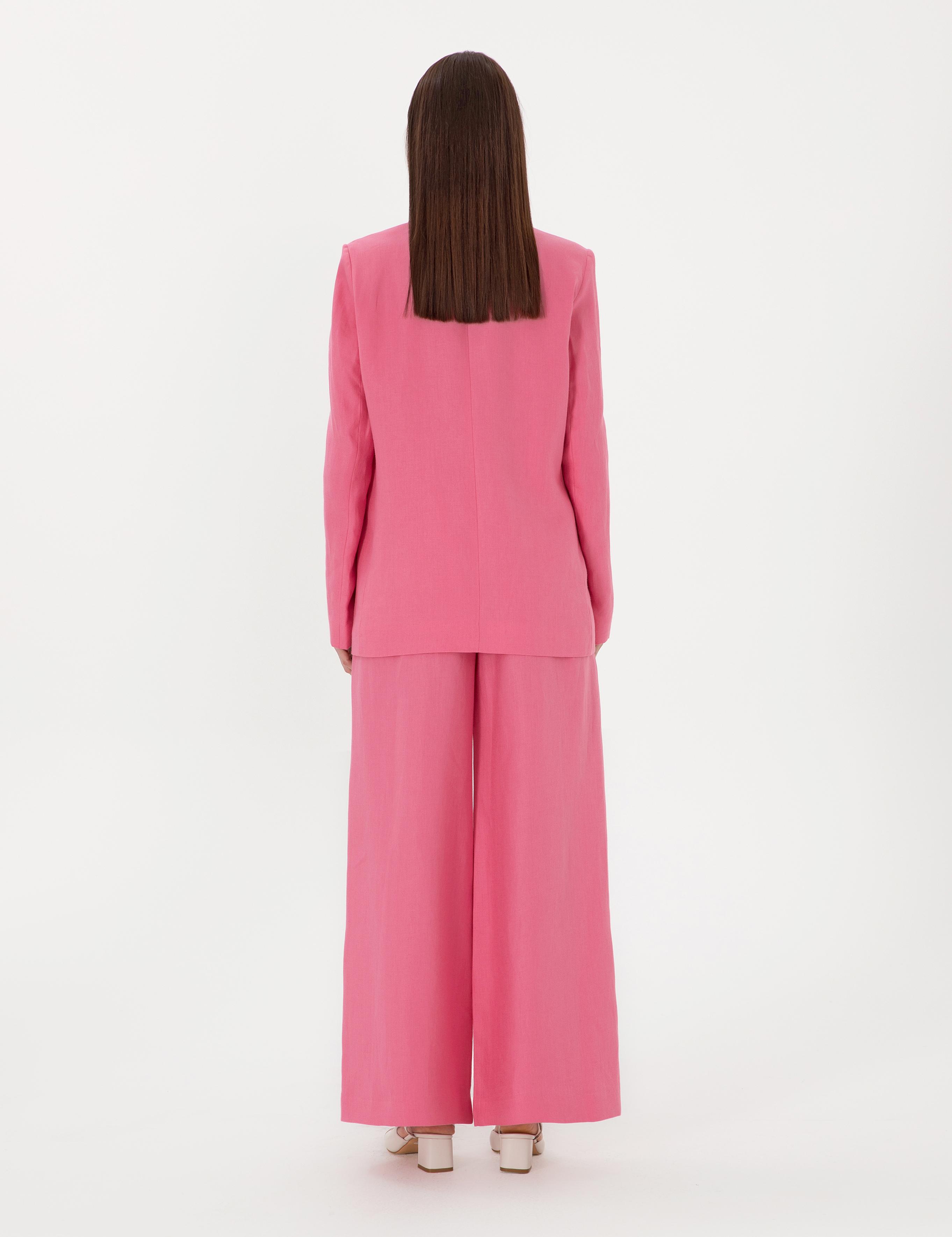 Pembe Keten Pantolon