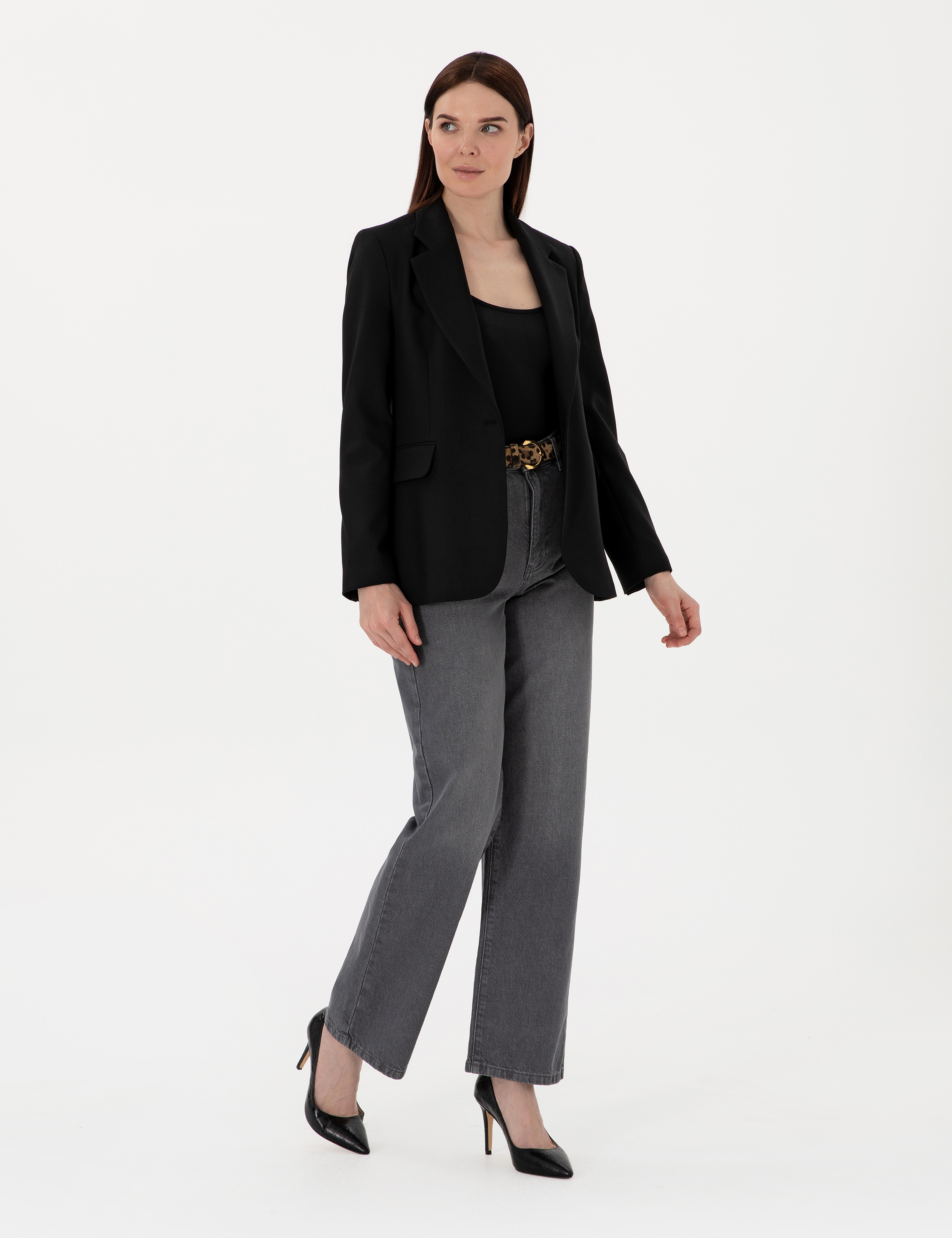 Siyah Slim Fit Ceket - Image 4