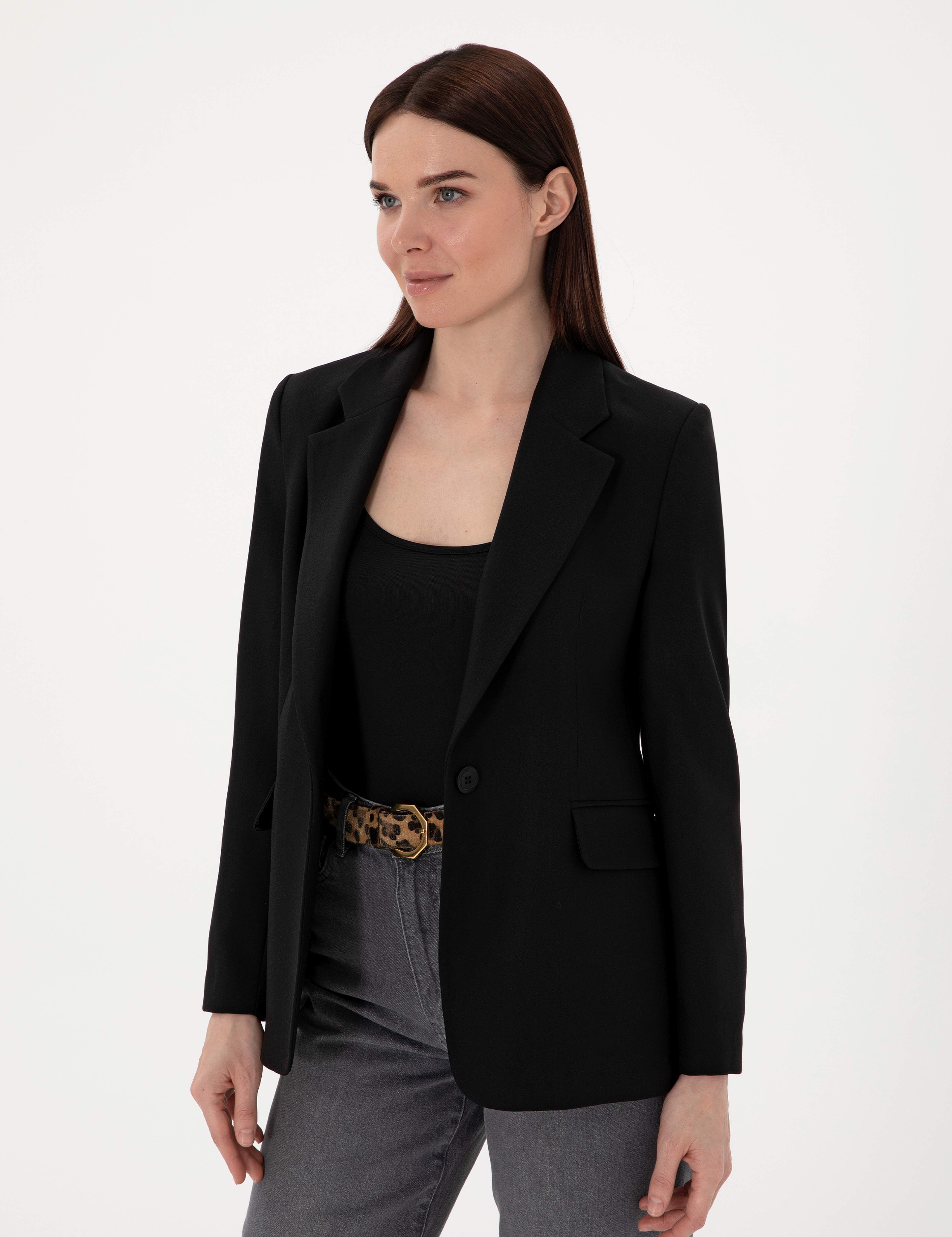 Siyah Slim Fit Ceket - Image 3
