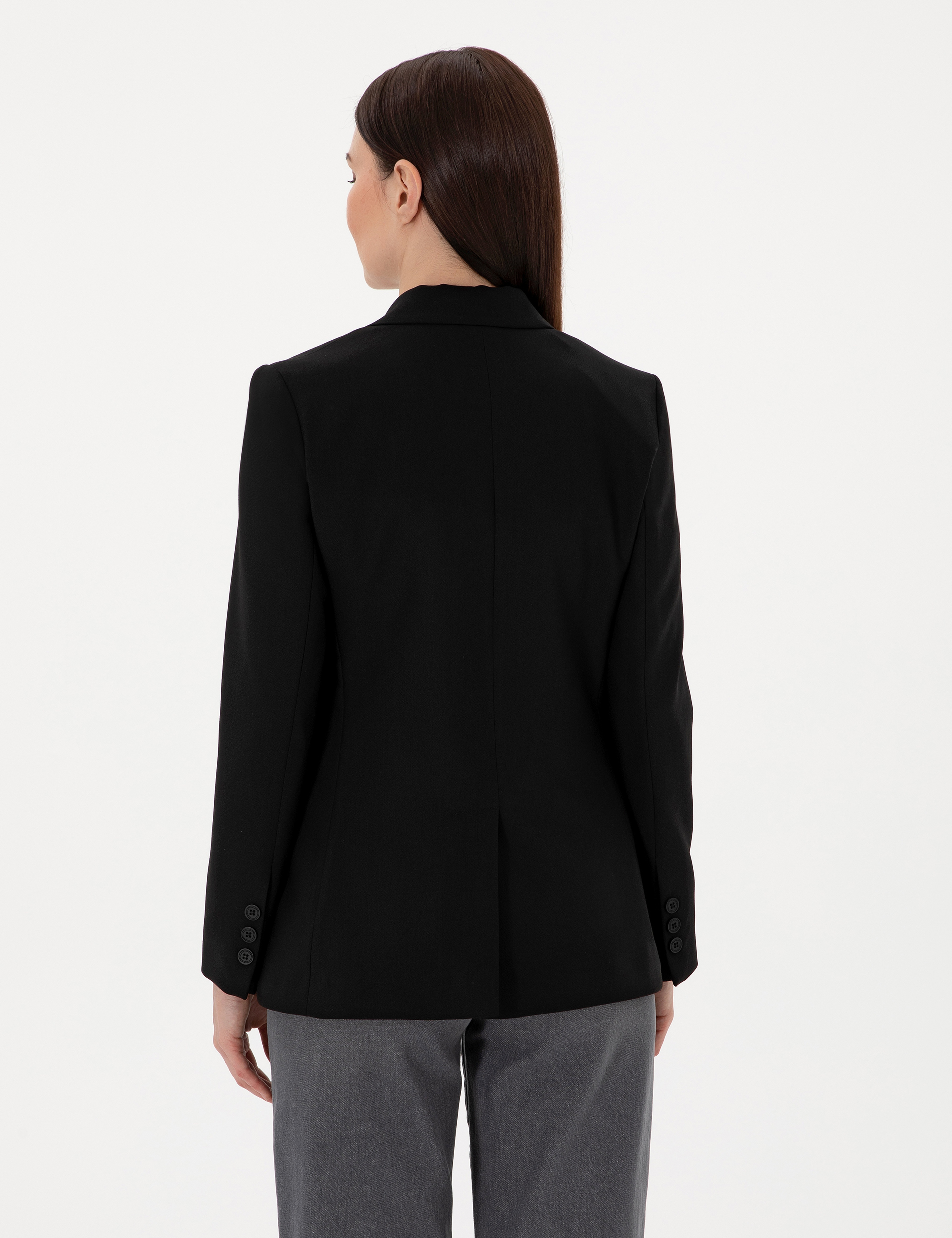 Siyah Slim Fit Ceket - Image 5