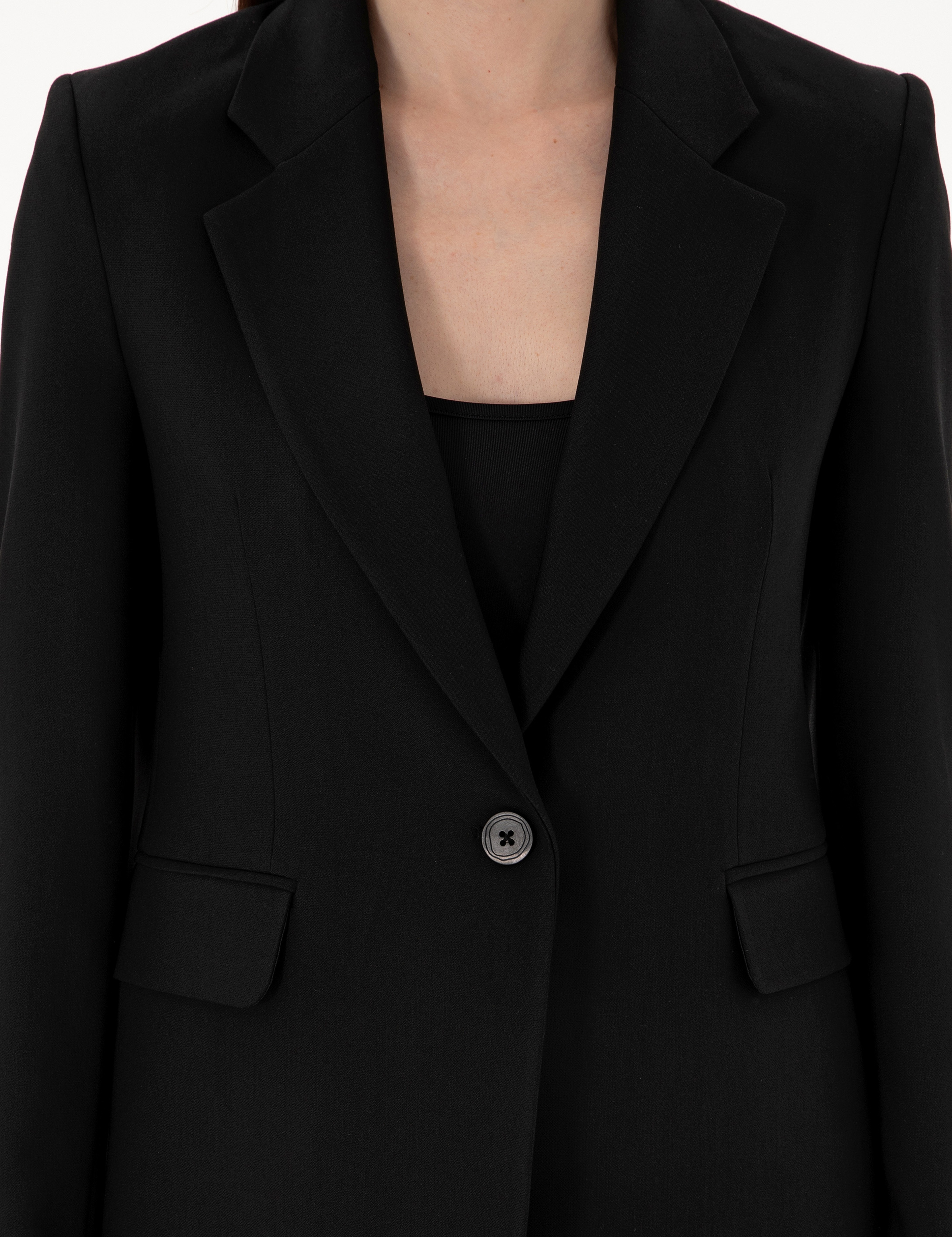 Siyah Slim Fit Ceket - Image 7