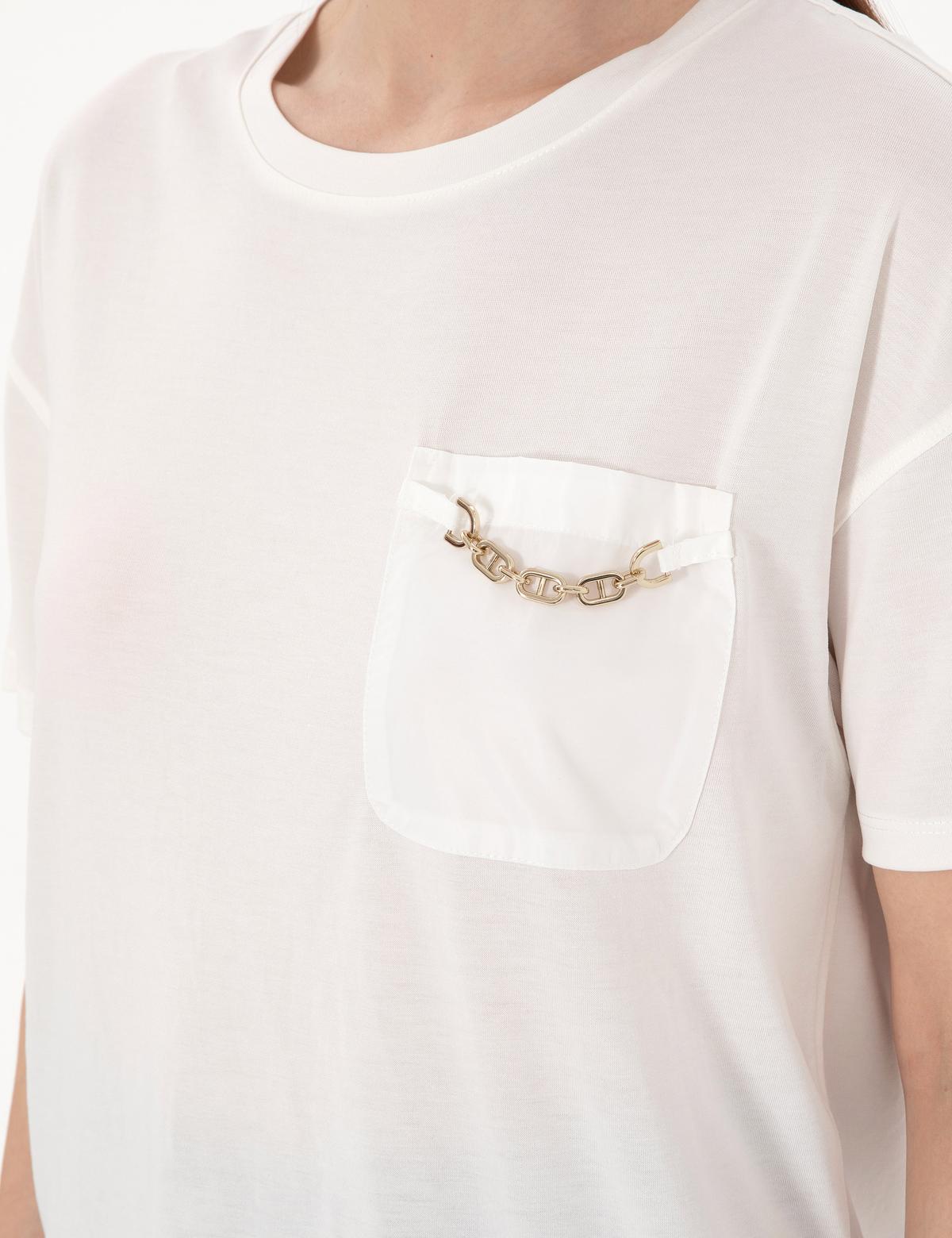 Beyaz Comfort Fit Tişört - 50301456020