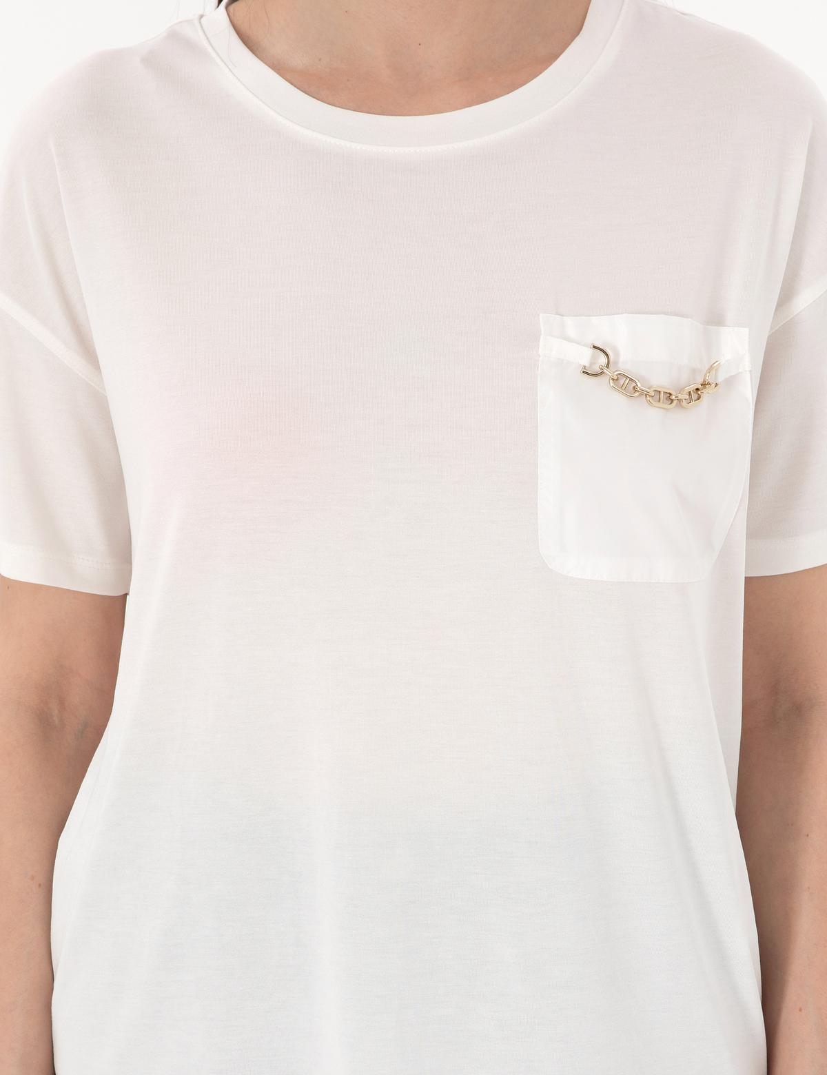 Beyaz Comfort Fit Tişört - 50301456020