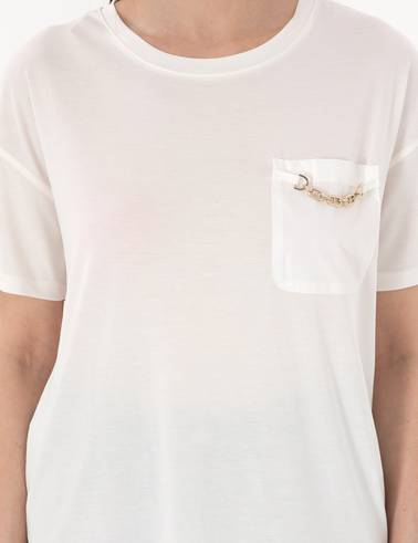 Beyaz Comfort Fit Tişört
