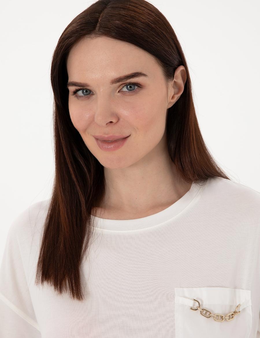 Beyaz Comfort Fit Tişört