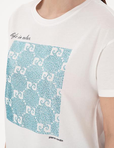 Beyaz Regular Fit Tişört - 50305798005