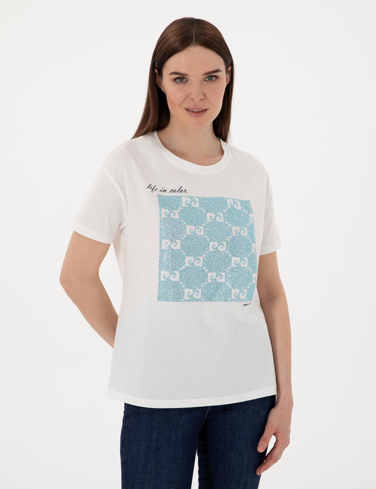 Beyaz Regular Fit Tişört - 50305798005