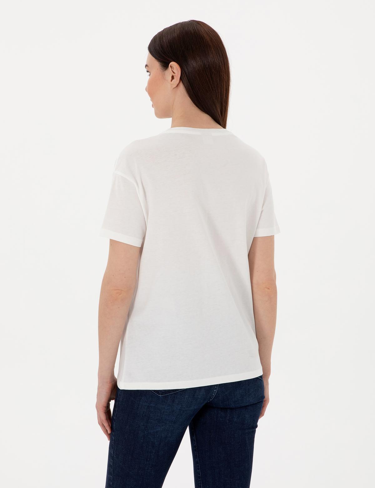 Beyaz Regular Fit Tişört - 50305798005