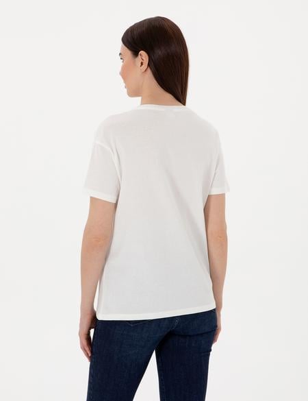 Beyaz Regular Fit Tişört - 50305798005