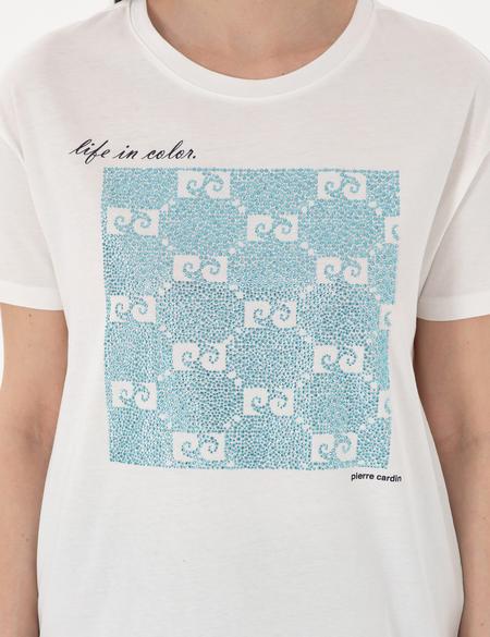 Beyaz Regular Fit Tişört - 50305798005