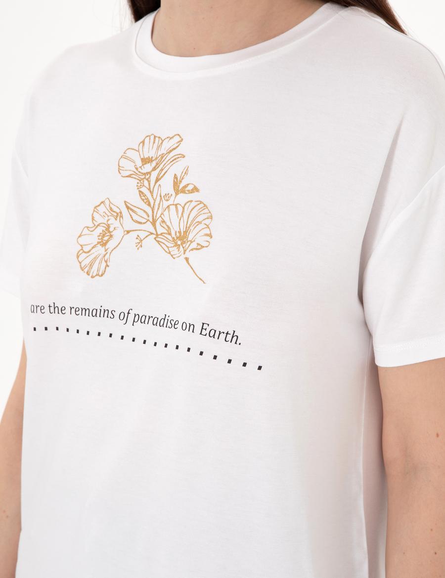 Beyaz Regular Fit Tişört