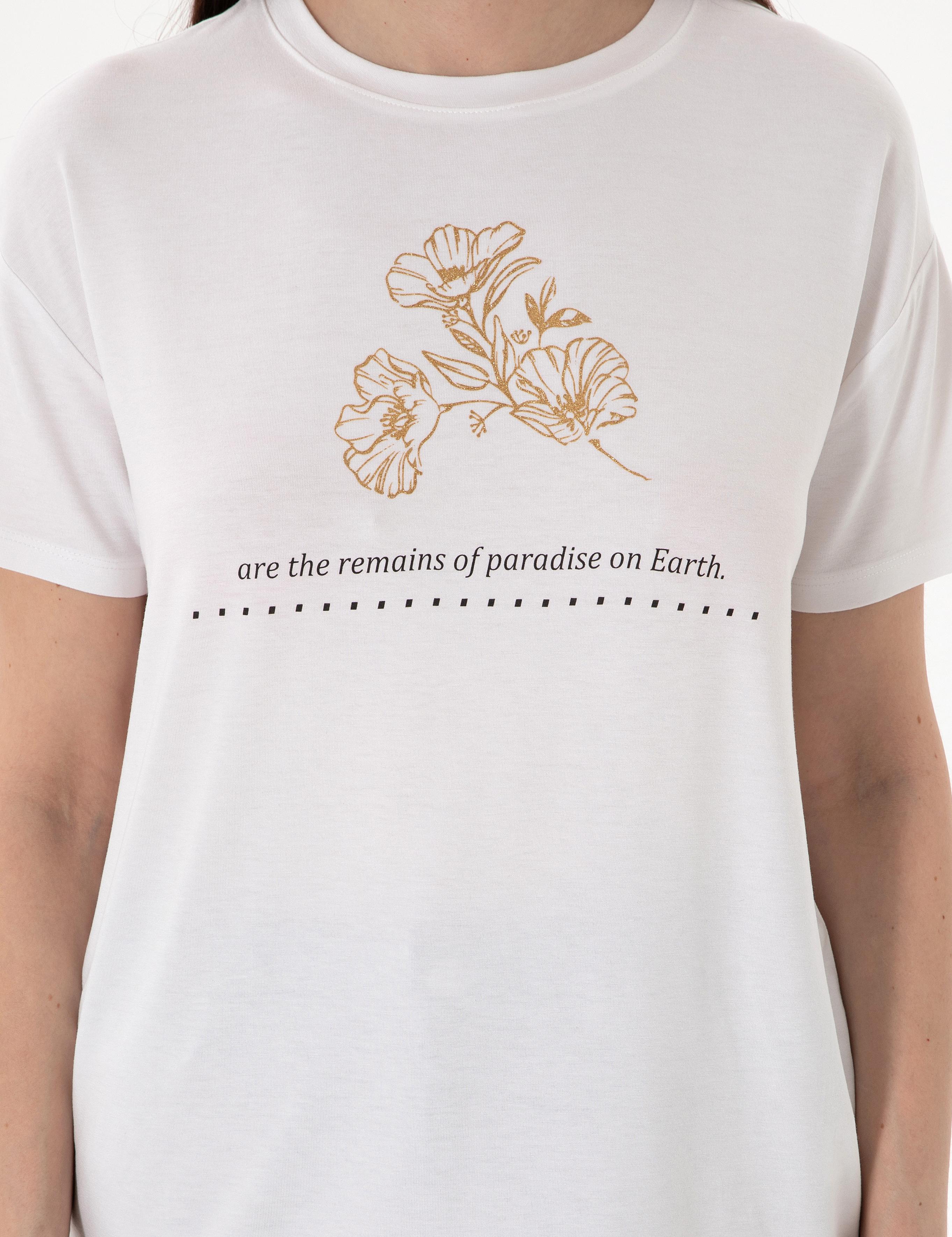 Beyaz Regular Fit Tişört