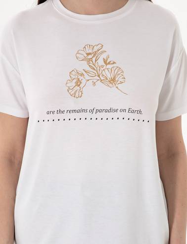 Beyaz Regular Fit Tişört