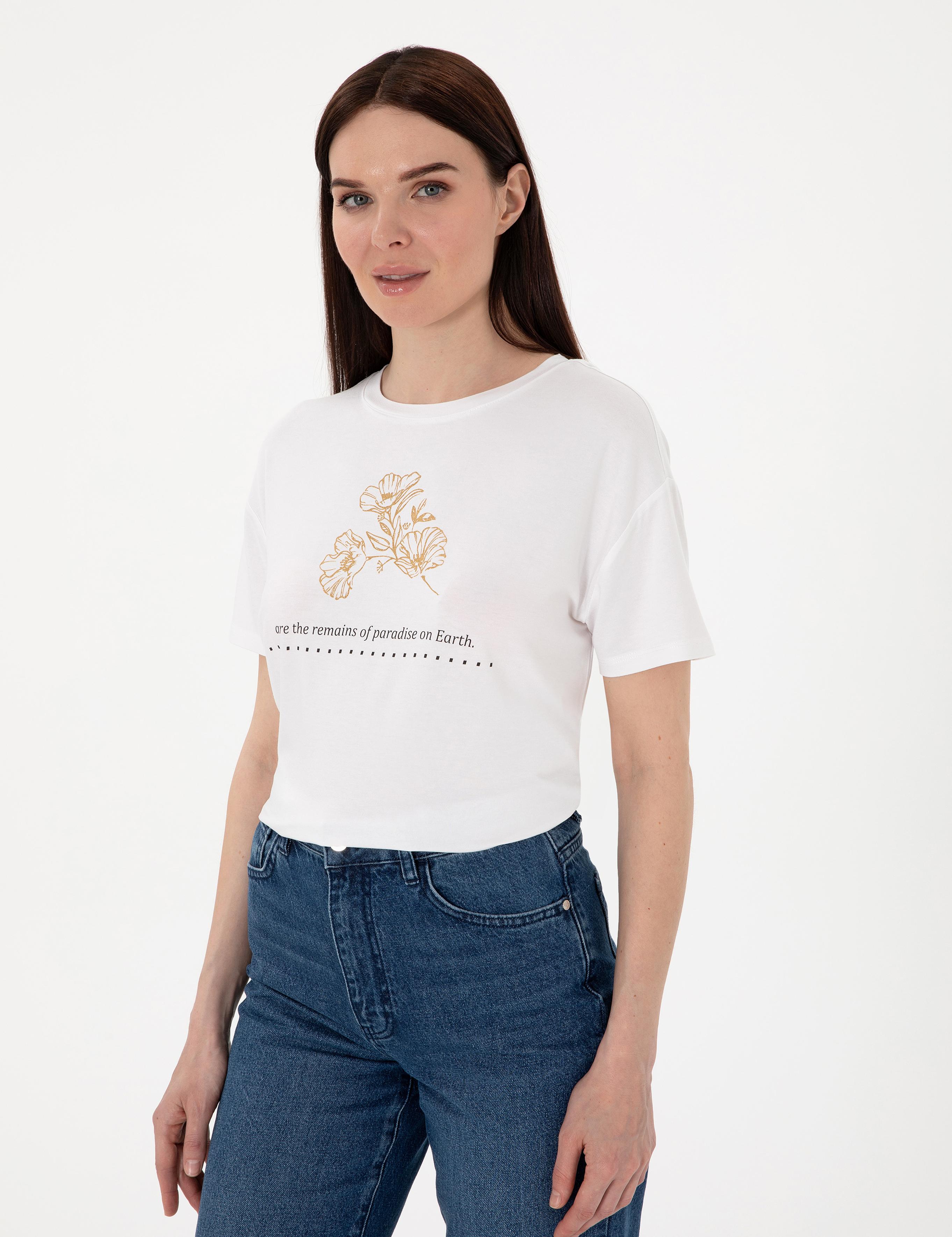 Beyaz Regular Fit Tişört