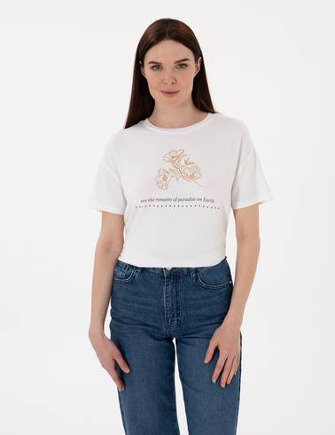 Beyaz Regular Fit Tişört
